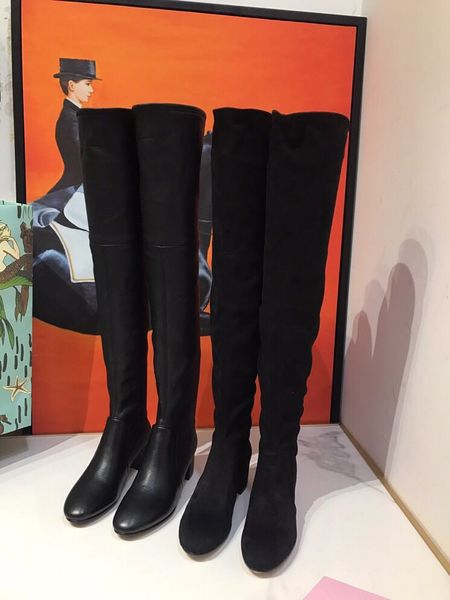 

women's luxury designer shoes 2019 new winter women's boots thin leg elastic boots warm fashion street intellectual leisure women, Black