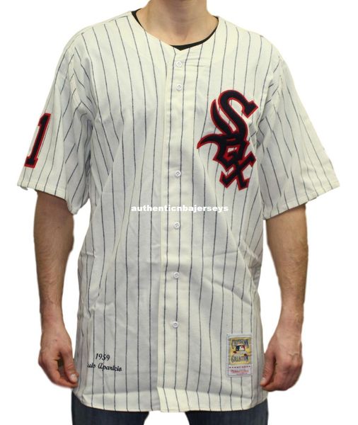 

luis aparicio chicago mitchell & ness retro 1959 jersey, Black;blue