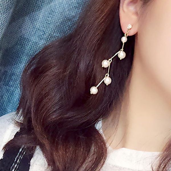 

new simple branches twisted design pearl earring fairy accessories earrings jewelry fashion jewelry 2019 oorbellen big earrings, Silver