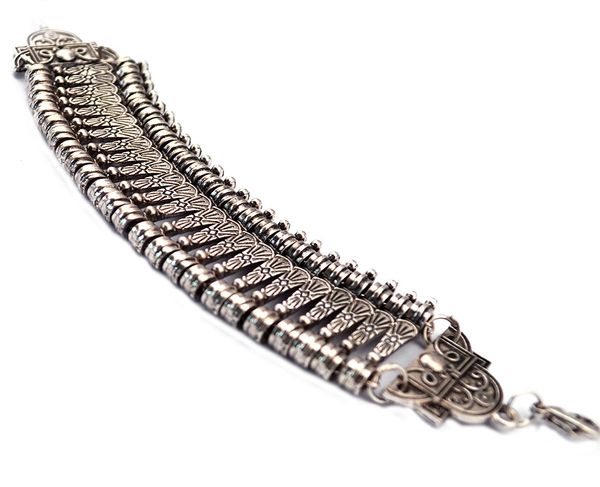 

vintage silver coin pendant cuff bracelet wristband adjustable retro, Golden;silver