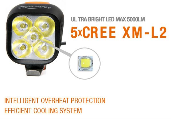 

magicshine mj906 5000 lumen led bike light including battery