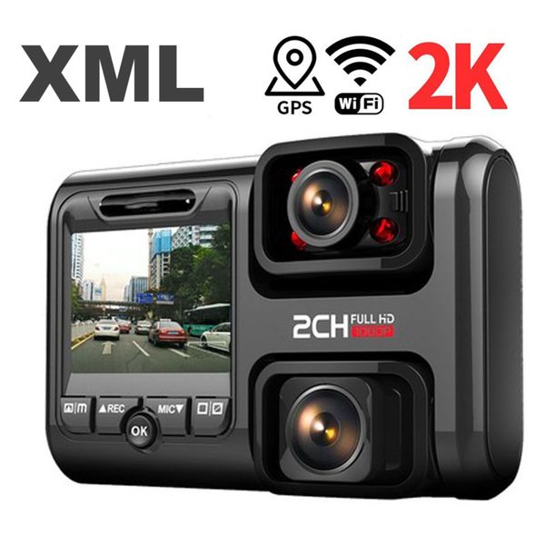 

4k 2160p wifi gps dash cam dual lens car dvr night vision car camera hidden loop recording dvr sony sensor recorder camcorder