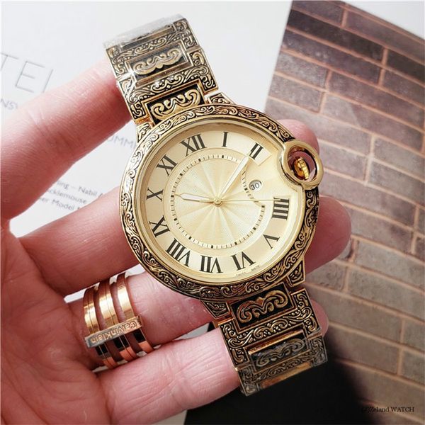 

модные мужские дизайнерские высококачественные модные роскошные часы стальной ремешок бизнес бренд спортивные повседневные мужские кварцевые, Slivery;brown