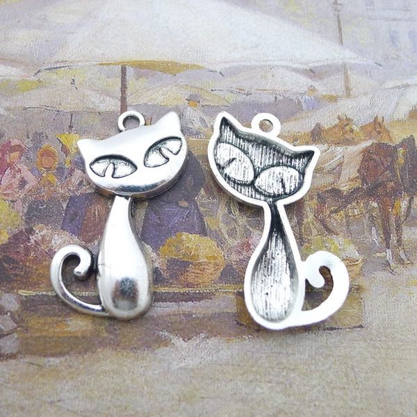 

b7161 22*41mm kitten ancient silver combine gold product parts diy50 individual / package 5 g, Bronze;silver