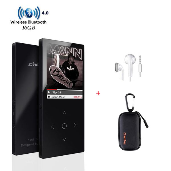 

2019 metal mp3 player with bluetooth 16gb touch button 1.8 inch screen hifi lossless music player support fm,e-book,tf card c8