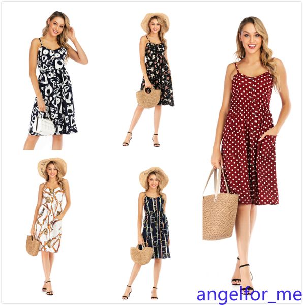 

fashion sleeveless summer dress floral print halter dress, Black;gray