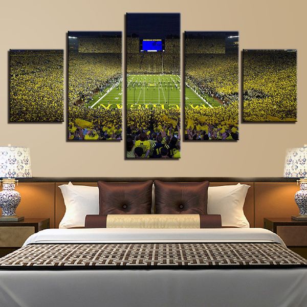 

hd canvas art painting for living room wall decor 5 pieces football live pro evolution soccer picture