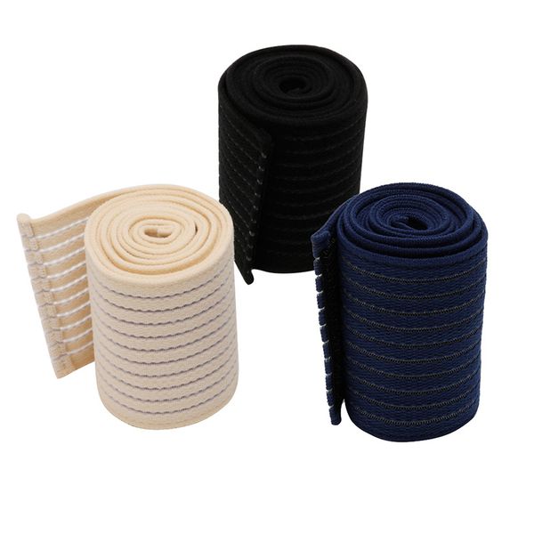 

powerlifting kneepads protector elastic bandage tape leg calf knee support wraps, Black;gray