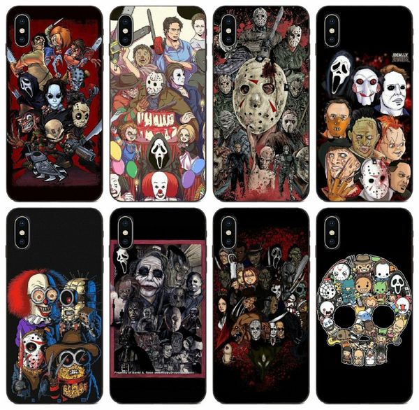 

tongtrade] movie horror icons flexible case for iphone 11 pro max x xs 8 7 6s 6 5s samsung a3 honor 10 20 lite xiaomi 8 lite silicone case