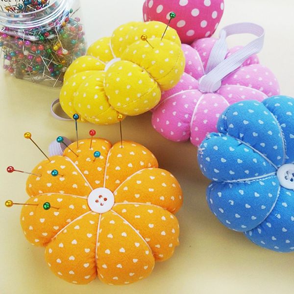 

pincushions diy inserting needle pumpkin package kit needle pins organizer handmade wrist sewing storage bags, Black