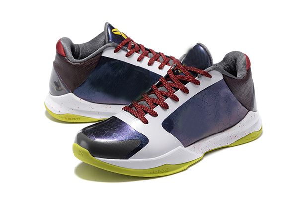 

kobe v chaos sneakers with box new kobe 5 rings finals mvp released protro basketball shoes shop online sale size 7-12, Black