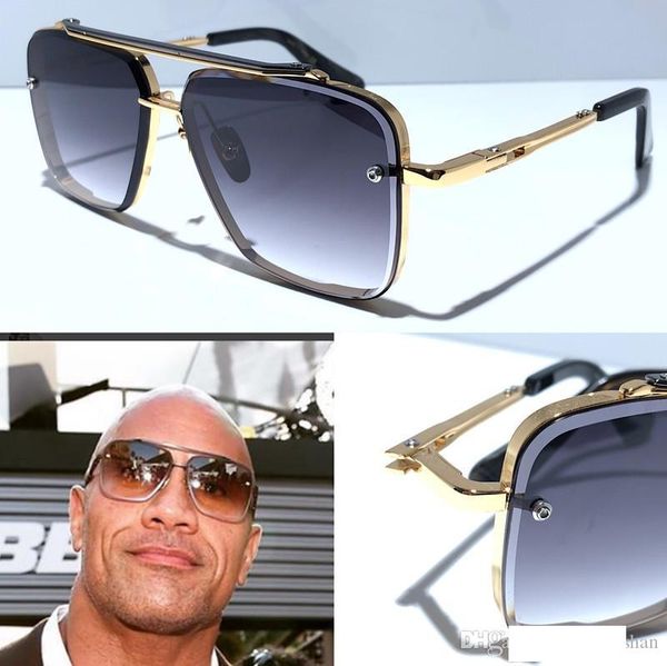 

new sunglasses men designer metal vintage sunglasses fashion style square frameless uv 400 lens with original case, White;black