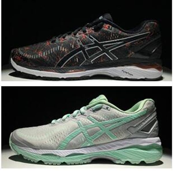 

2019 gel-kayano 23 magnet solid grey gel desiger shoes hospital blue inertia static utility black men women running sneak