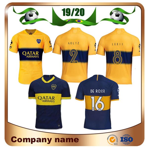 

2020 boca juniors 16 de rossi soccer jersey 20/21 home tibet navy away yellow gago soccer shirts tevez benedetto pavón football uniform, Black;yellow