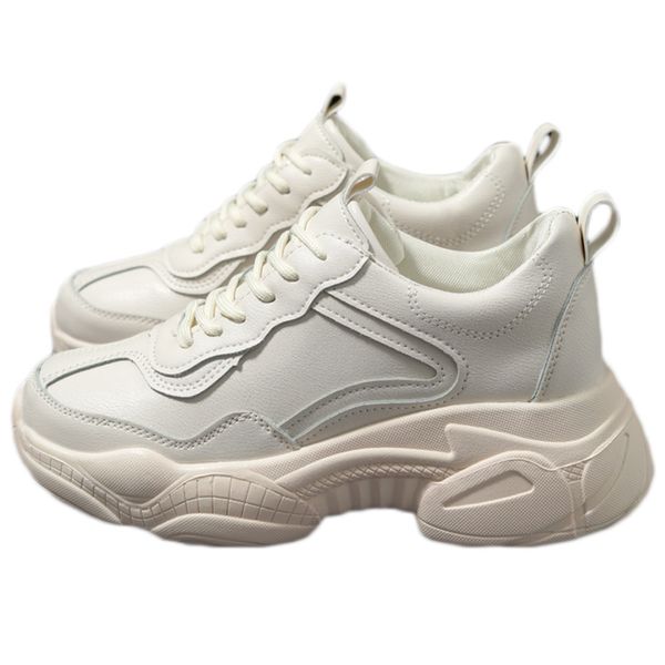 

autumn 2019 dad chun yang gas casual white shoes spring new style shoes ins chao wang red lace-up thick bottomed round-toe, Black