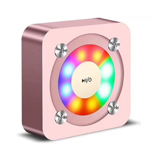 

Portable Wireless Bluetooth Square Speaker Support FM LED Shinning TF Card Music Playing With Light Volume Control 20pcs