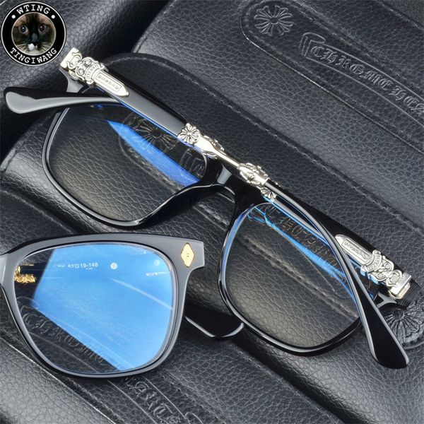

Brand new chrome eyewear cool men fa hion bu ine titanium rim and flexible tr 90 temple leg optical eyegla e frame for ucce ful man