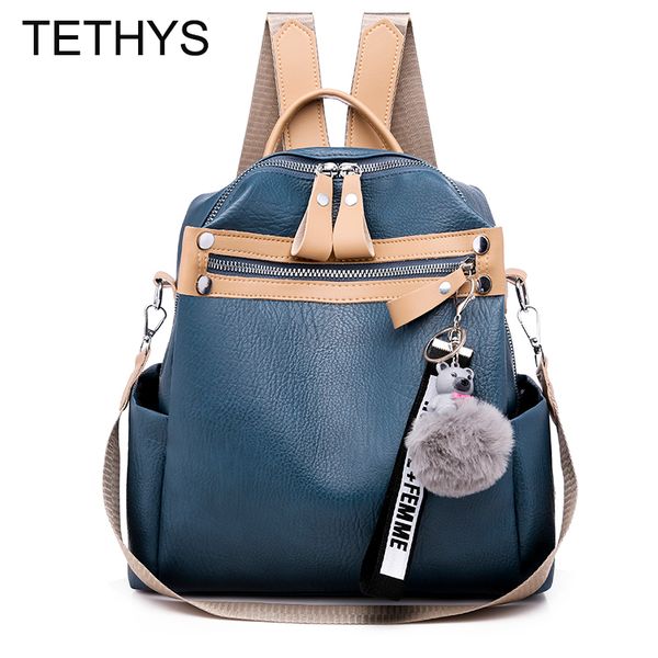 

tethys backpacks women leather back pack large capacity travel bags womens backpack bag mochila mujer sac