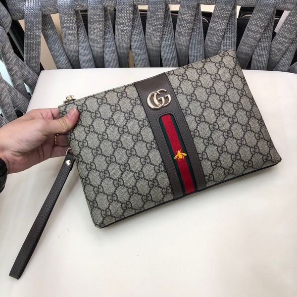 

new travel toiletry pouch protection makeup zopper bags clutch men genuine leather waterproof cosmetic bags for men, Red;black