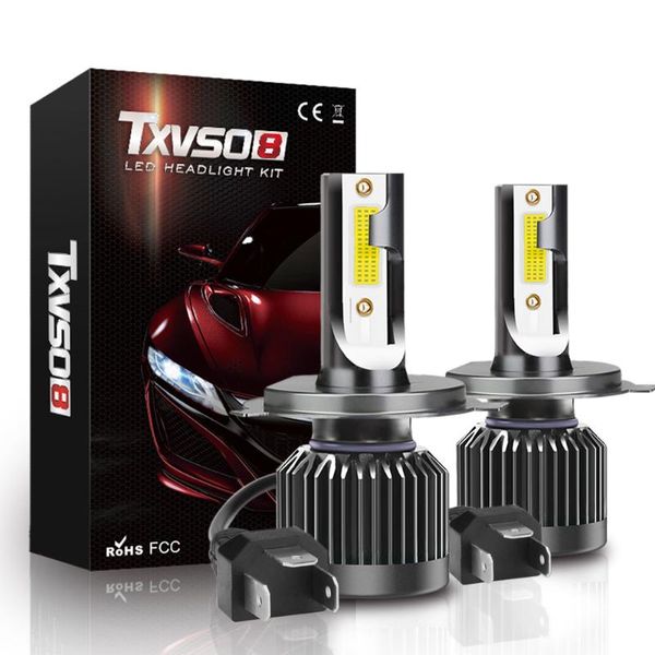 

nighteye h4 2pcs txvso8 автомобильные фары led h4 mini car headlamp high and low beam 6000k аксессуар лампа led