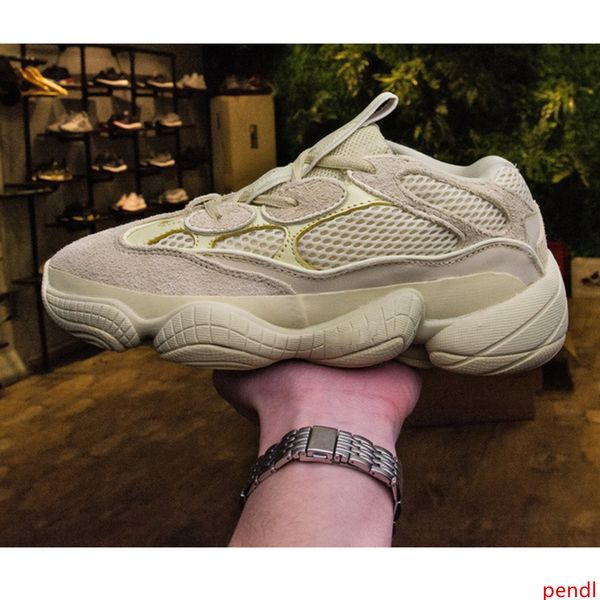 

brand kanye west shoes desert rat 500 trainers super moon yellow blush utility black womens mens running shoes trainers designer shoes