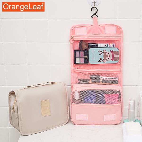 

new waterproof portable polyester travel cosmetic bag neceser hanging wash bag neutral make up organizer bathroom wash