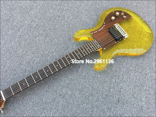 

custom guitar,dan armstrong acrylic polymer electric guitar,24 frets acrylic polymer guitar,ing