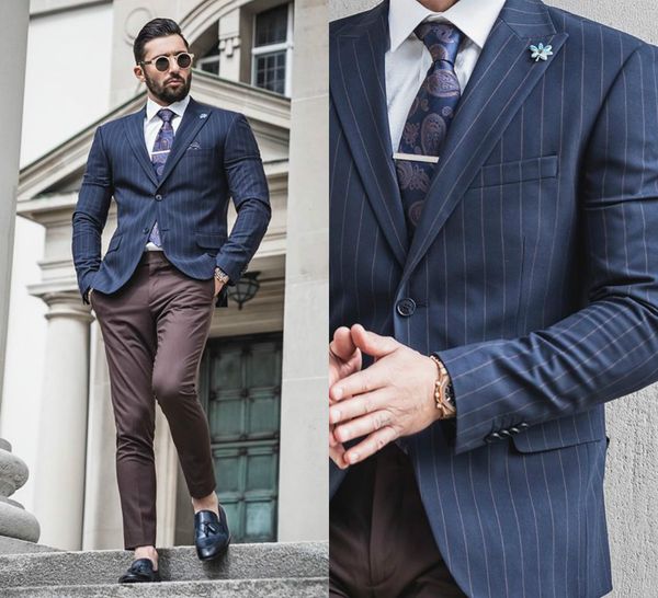 

2020 mens suit custom made grid mens wedding suits dress tuxedos jacket+pants groomsmen slim fit suits, Black;gray
