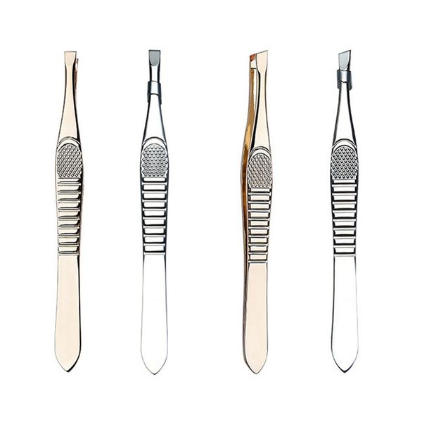 

1pcs gold and silver color eyebrow tweezer eyebrow tweezers for hair beauty tool multifunction false eyelashes