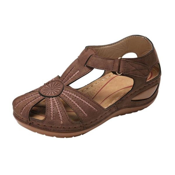 

jaycosin sandals women's solid color female shoes ladies girls comfortable ankle hollow round toeÂ sandalsÂ soft soleÂ shoes, Black