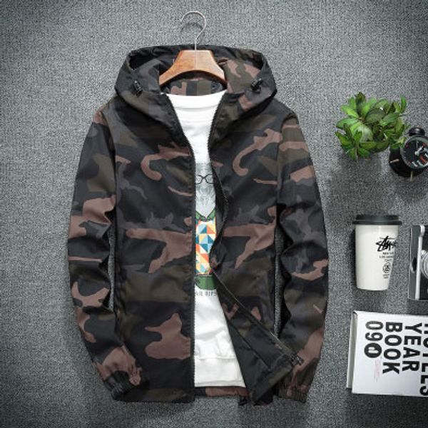 

мужские deaigner куртки мода камуфляжный узор толстовки роскошные повседневная мужская одежда мужская тонкая ветровка 3 стили азиатский разм, Black;brown