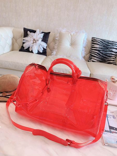 

keepall дизайнерская сумка из натуральной кожи, модные сумки из пвх, 45 см