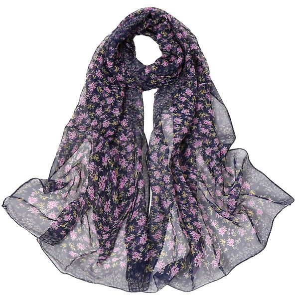 

bandana girls long soft scarf summer ladies small floral print chiffon scarves women casual wrap scarf hijab from india #yl5