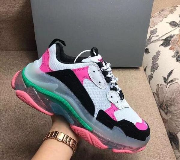

new fashion paris 17fw triple-s sneakers triple s casual dad shoes for men's women beige black ceahp sports designer shoes sneakers