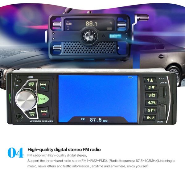 

automobile 4.1inch tft hd digital screen car styling dvd audio mp5 player radio fm transmitter bluetooth support hands-call