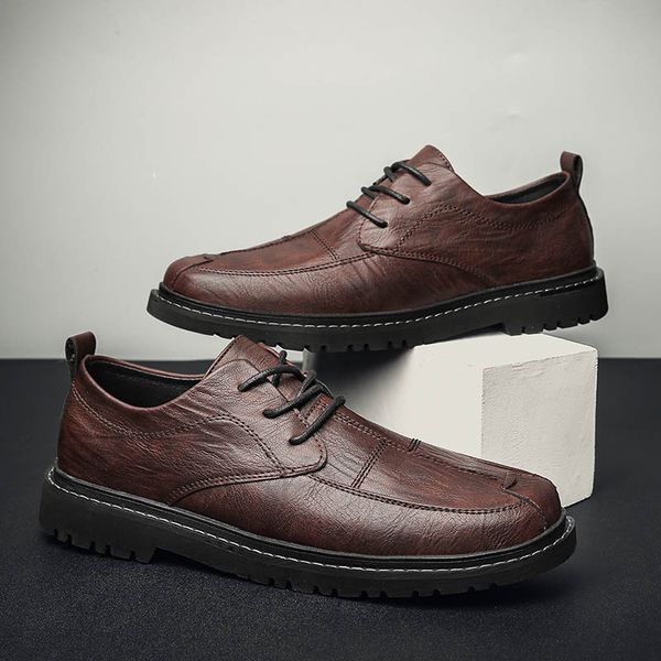 

handmade business shoes men's fashion luxury leather oxford shoes men's formal wedding party men basic dress sneakers, Black
