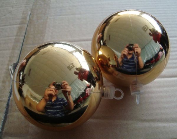 

foreign trade export 8cm gold light christmas ball 4 pack stage window ball christmas tree pendant