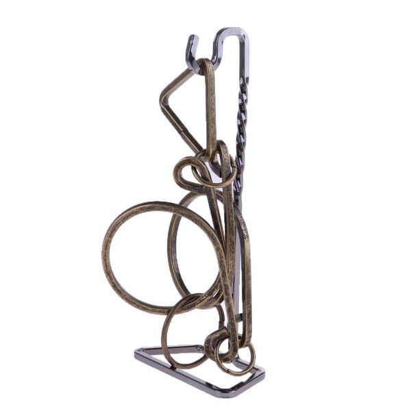 

metal unlock solution ring brain teaser puzzles kids adults toys 17cm height