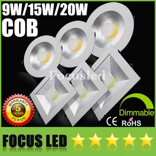 

Ультратонкий светодиодный светильник COB 9W 15W 20W с возможностью затемнения