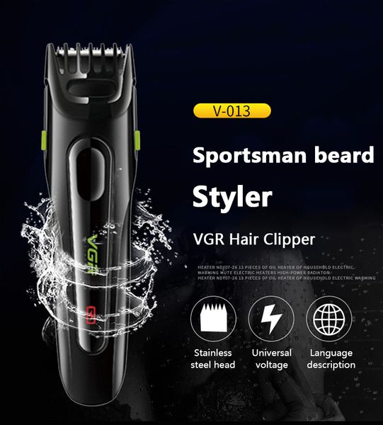 

vgr professional men's electric hair clipper househeld usb rechargeablet trimmers corner razor hairdresse cordless clippers