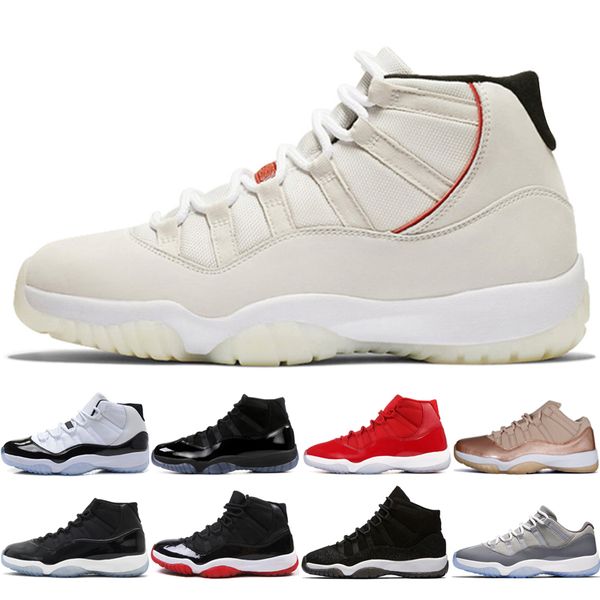 

11s platinum tint concord 45 mens basketball shoes 11 cap and gown blackout gym red midnight navy bred space jams sports sneakers designer