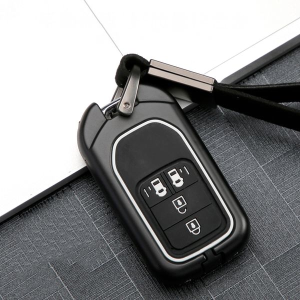 

zinc alloy+silica gel car key case full cover shell for hrv 2017 2003-2007 pilot auto accessories