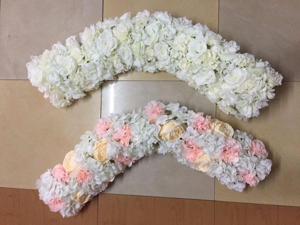 

wholesale wedding long table centerpieces flower decoration party road lead arch door lintel flower silk rose wedding backdrop display
