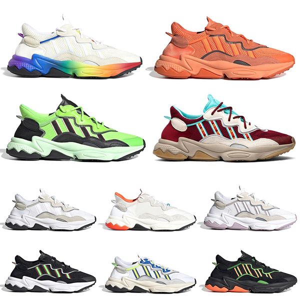

2020 pride reflective ozweego for men women designer casual shoes neon green solar yellow chaussures sports sneaker size 36-45