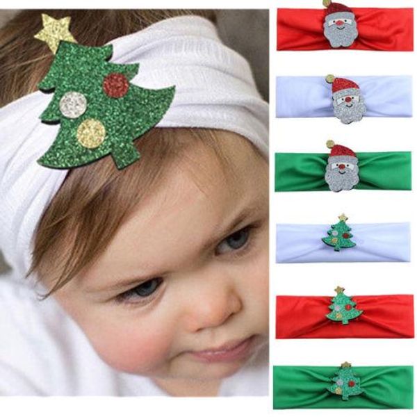 

1pcs симпатичные девочки малыш новорожденные большой рождественский оголовье головной убор head wrap волос смычка аксессуары xd22448
