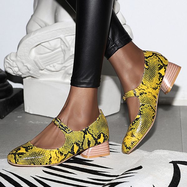 

sarairis 2020 new fashion mary janes pumps women shoes woman buckle strap hoof heels shallow leisure shoes woman pumps, Black