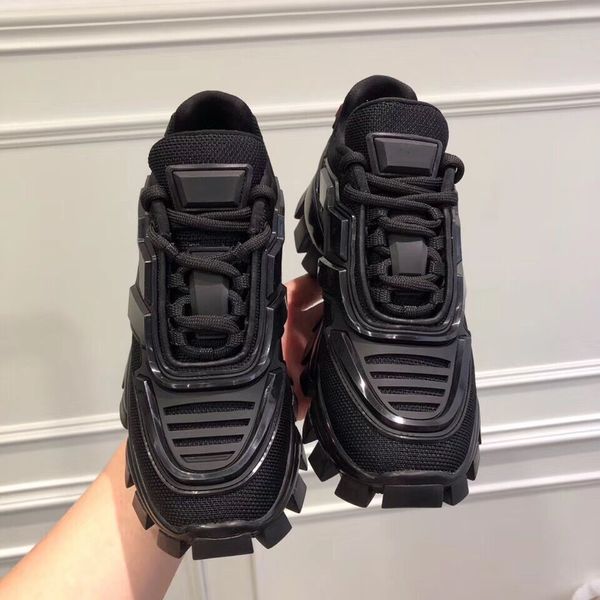 

men designer shoes cloudbust thunder knit sneaker women casual white black leather mesh sneaker lace-up flat triple vintage luxury shoe t01