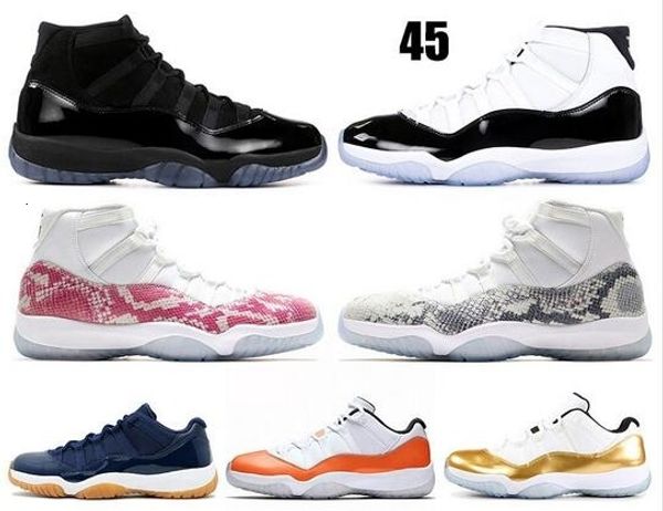 

concord 11 11s mens basketball shoes orange trance cap and gown bred snakeskin win like 82 96 platinum tint sports sneakers 5.5-13