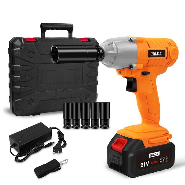 

21v cordless impact electric wrench brushless socket wrench hand drill installation power tools for car/suv wheel