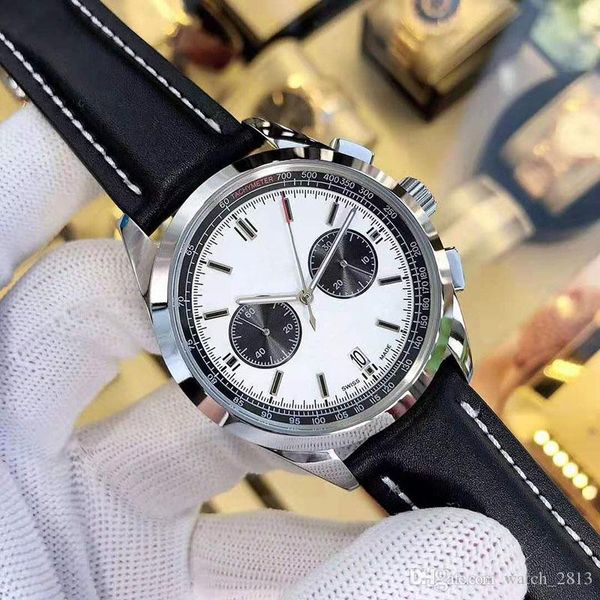 

b01 chronograph mens designer watches orologio di lusso japan quartz movement mens watch leather strap male wristwatches montre
